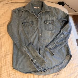 Re/done redone blue denim shirt XS